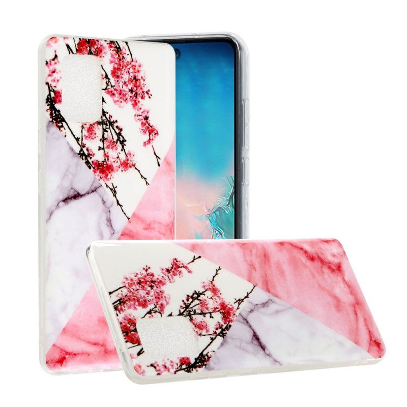 Coque Samsung Galaxy A51 5g Marbrée Fleurs De Prunier