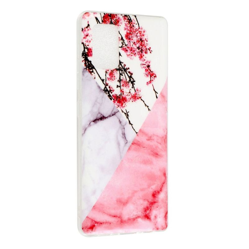 Coque Samsung Galaxy A51 5g Marbrée Fleurs De Prunier