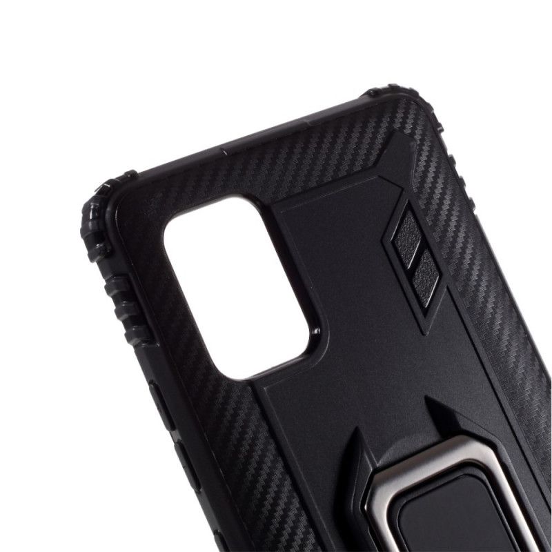 Coque Samsung Galaxy A51 5g Ring Et Fibre Carbone