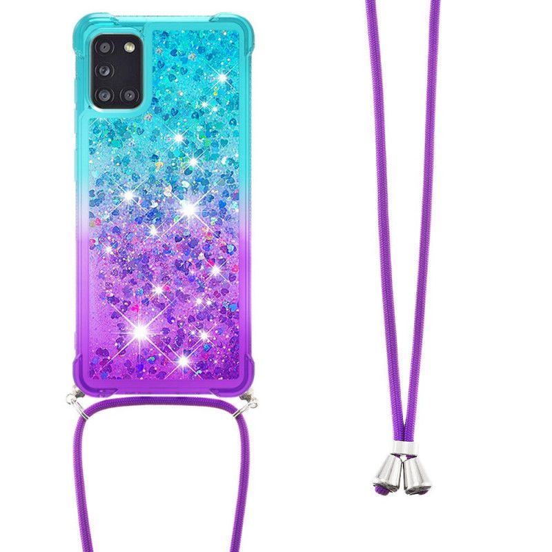 Coque Samsung Galaxy A51 5g Silicone Paillettes Et Cordon