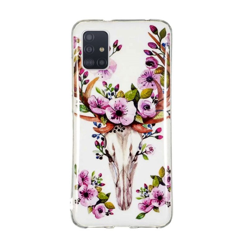 Coque Samsung Galaxy A51 5g Wapiti Fleuri Fluorescente