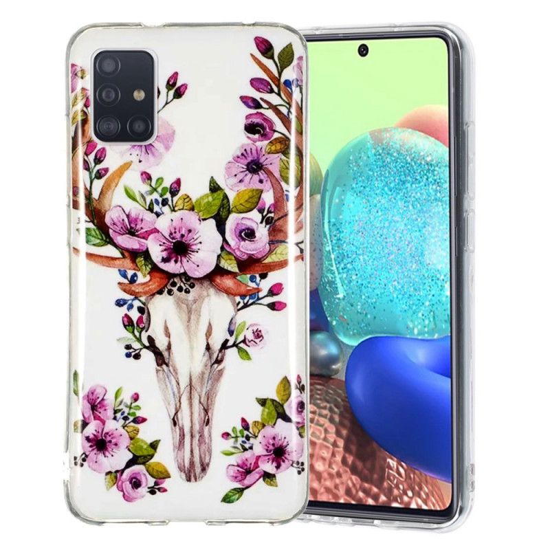 Coque Samsung Galaxy A51 5g Wapiti Fleuri Fluorescente