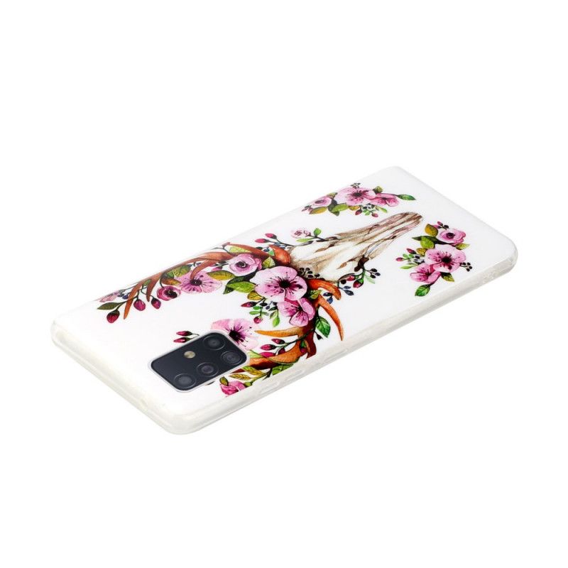 Coque Samsung Galaxy A51 5g Wapiti Fleuri Fluorescente