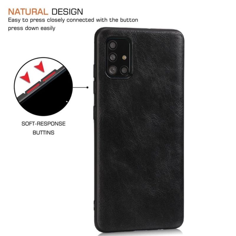 Coque Samsung Galaxy A51 Effet Cuir Look Raffiné