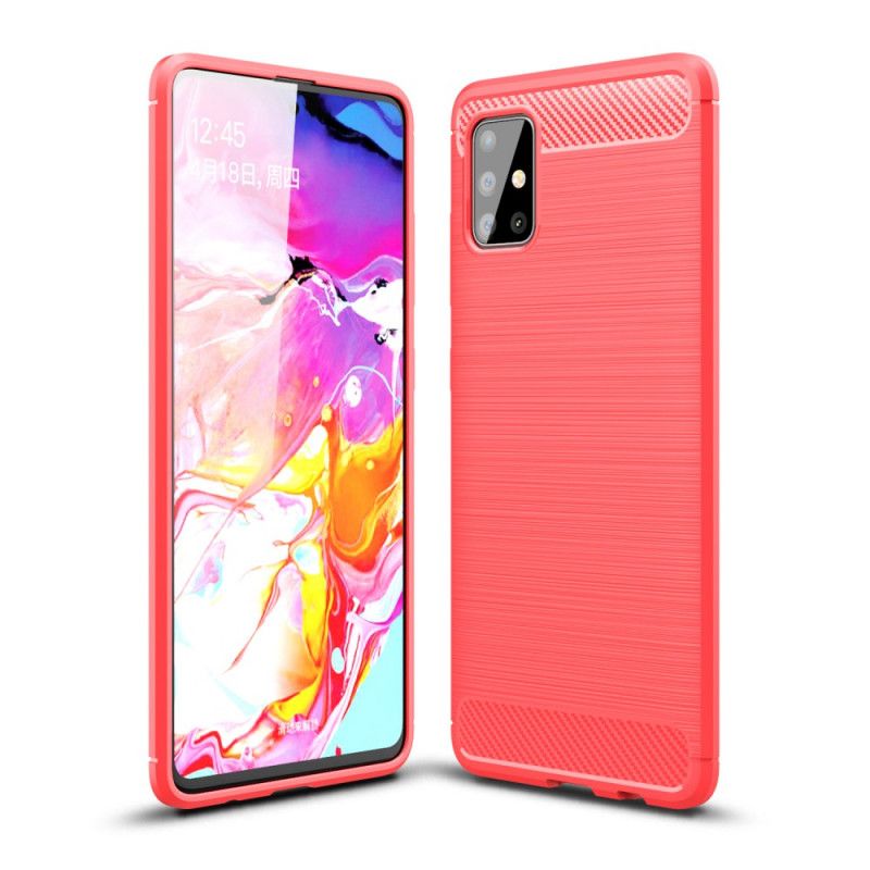 Coque Samsung Galaxy A51 Fibre Carbone Brossée