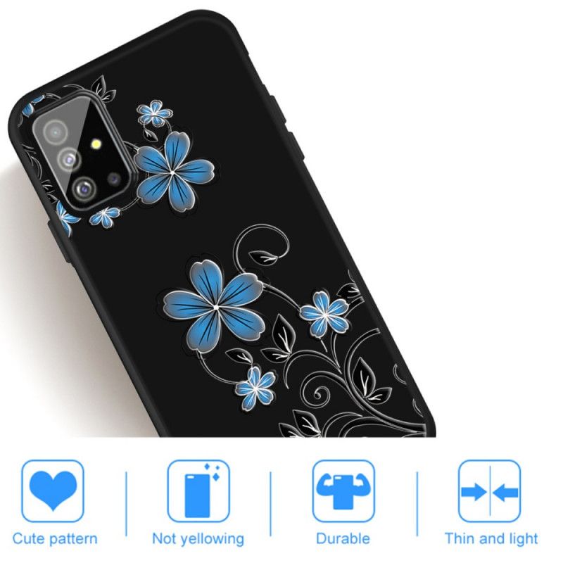 Coque Samsung Galaxy A51 Fleurs Bleues