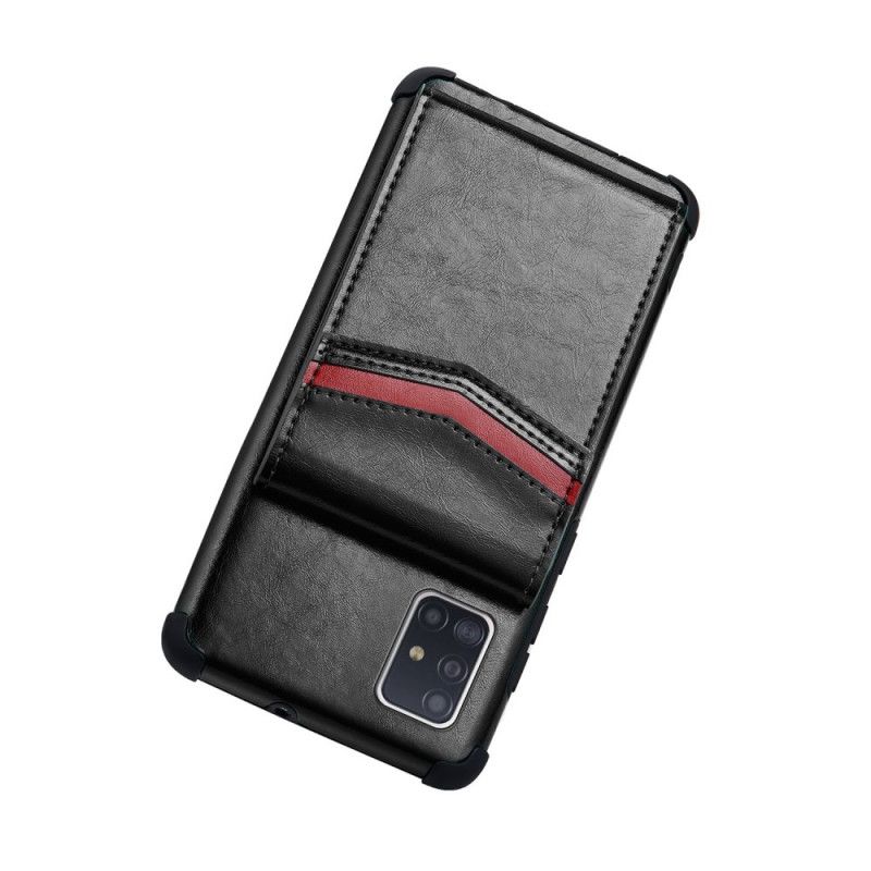 Coque Samsung Galaxy A51 Porte-cartes Rabattable Avec Snap