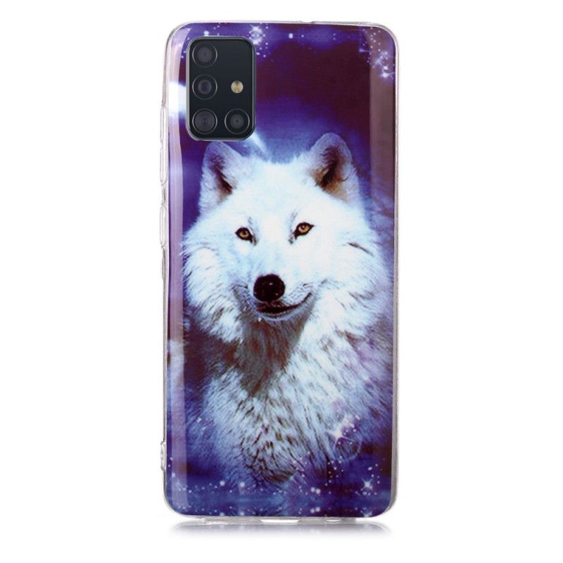 Coque Samsung Galaxy A51 Série Loup Fluorescente