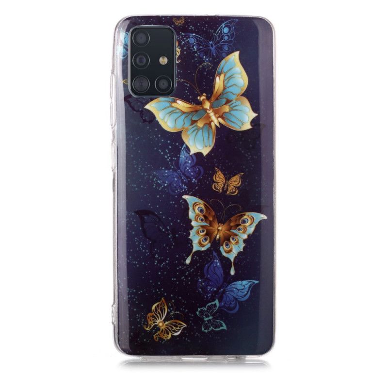 Coque Samsung Galaxy A51 Série Papillons Fluorescente