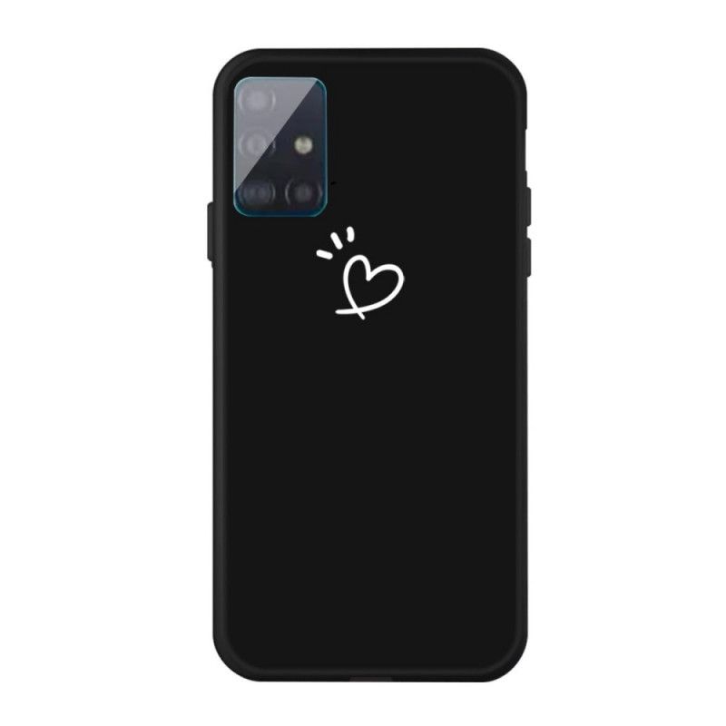 Coque Samsung Galaxy A51 Silicone Coeur Battant