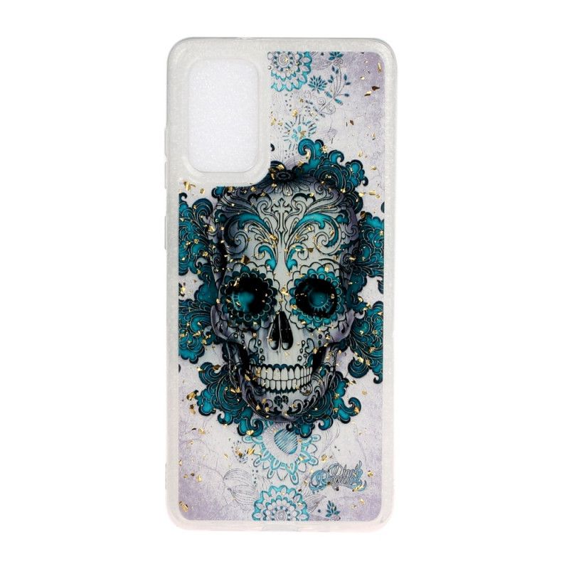 Coque Samsung Galaxy A51 Tête De Mort Bleue