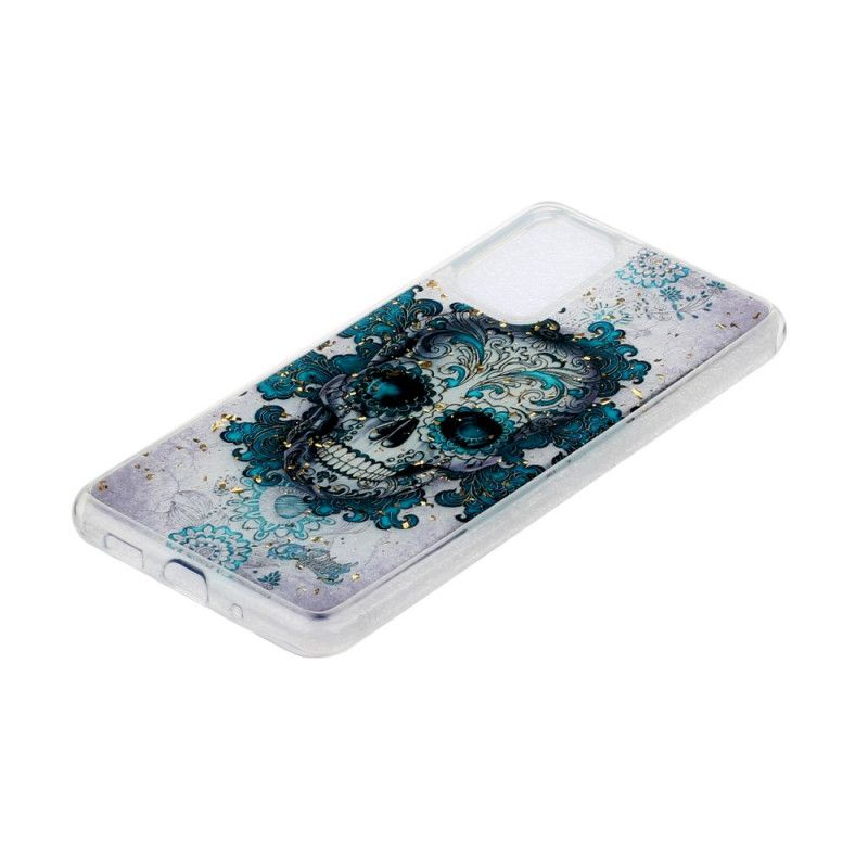 Coque Samsung Galaxy A51 Tête De Mort Bleue