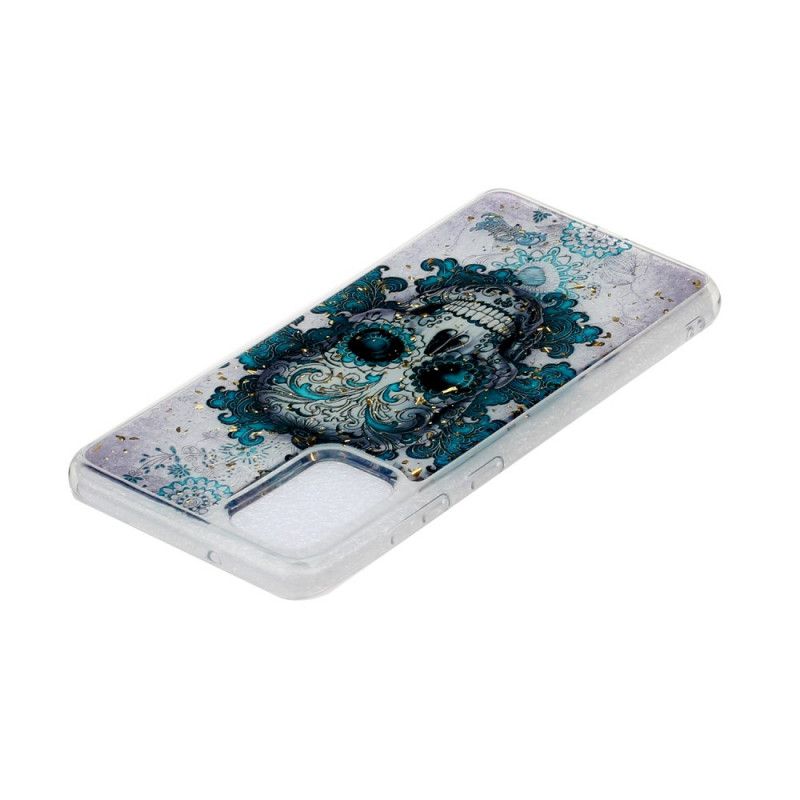 Coque Samsung Galaxy A51 Tête De Mort Bleue