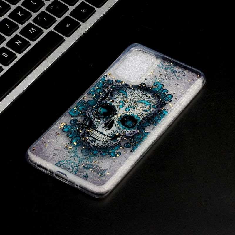 Coque Samsung Galaxy A51 Tête De Mort Bleue