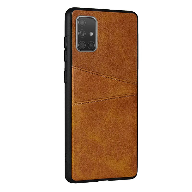 Coque Samsung Galaxy A51 Texture Cuir Double Porte Cartes