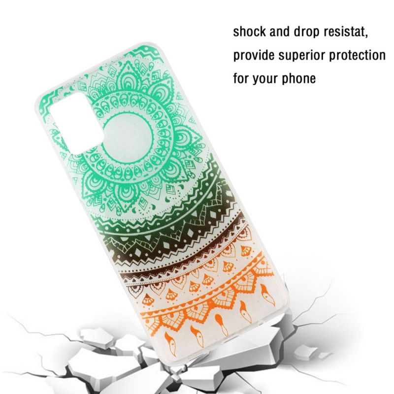 Coque Samsung Galaxy A51 Transparente Mandala Coloré Foncé