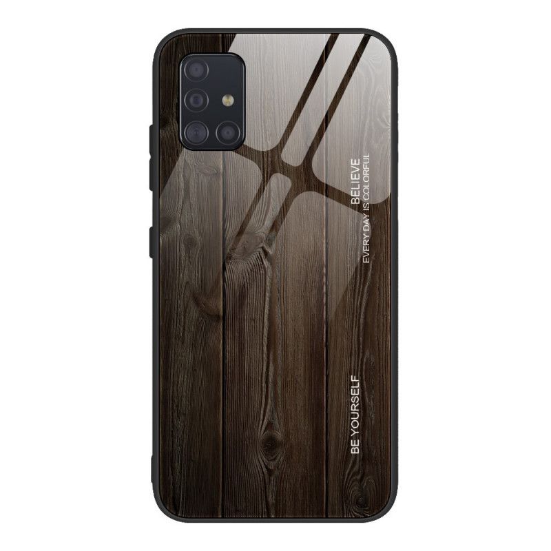 Coque Samsung Galaxy A51 Verre Trempé Design Bois