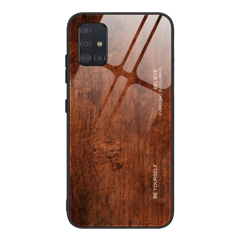 Coque Samsung Galaxy A51 Verre Trempé Design Bois