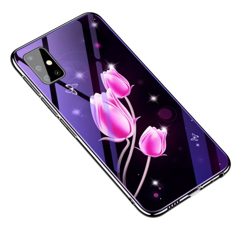 Coque Samsung Galaxy A51 Verre Trempé Et Silicone Florale