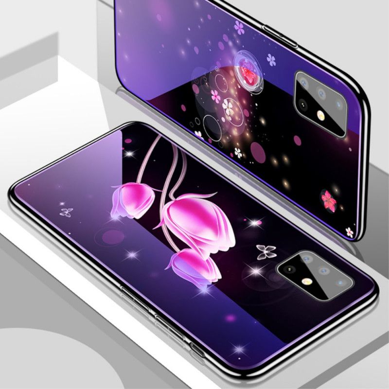 Coque Samsung Galaxy A51 Verre Trempé Et Silicone Florale