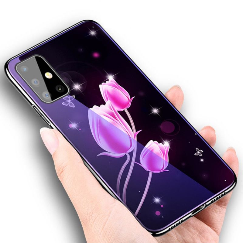 Coque Samsung Galaxy A51 Verre Trempé Et Silicone Florale