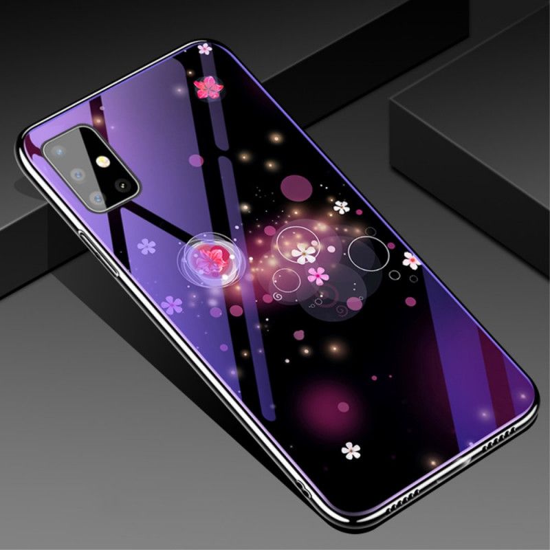 Coque Samsung Galaxy A51 Verre Trempé Et Silicone Florale