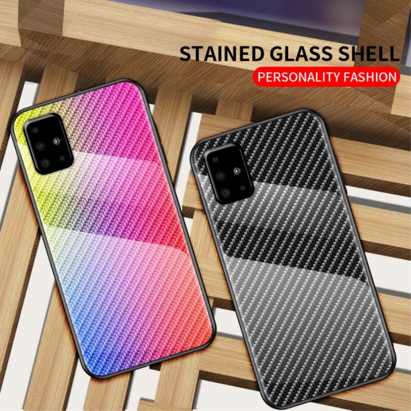 Coque Samsung Galaxy A51 Verre Trempé Fibre Carbone