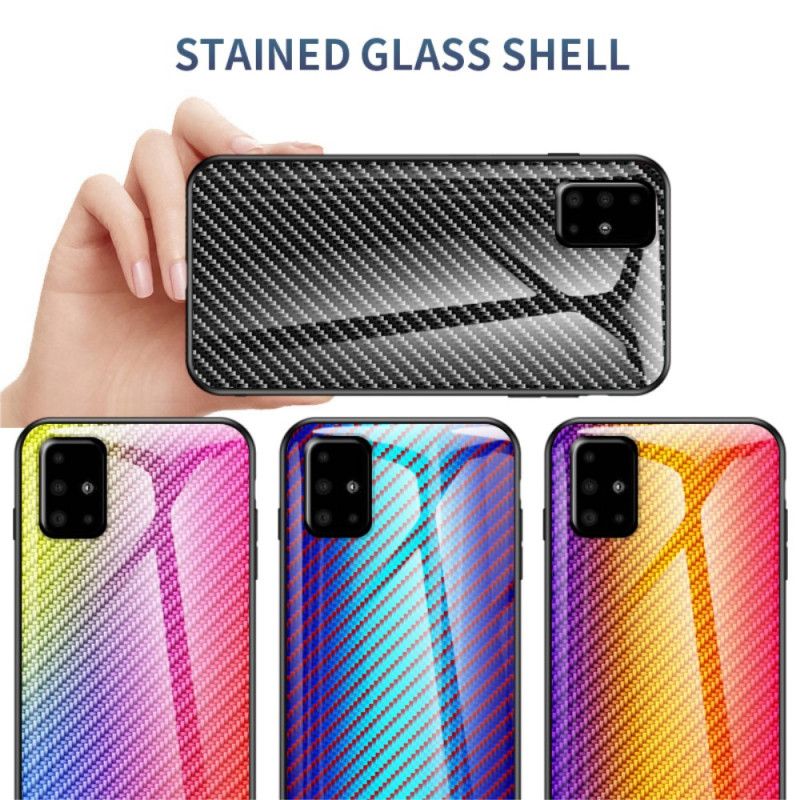 Coque Samsung Galaxy A51 Verre Trempé Fibre Carbone