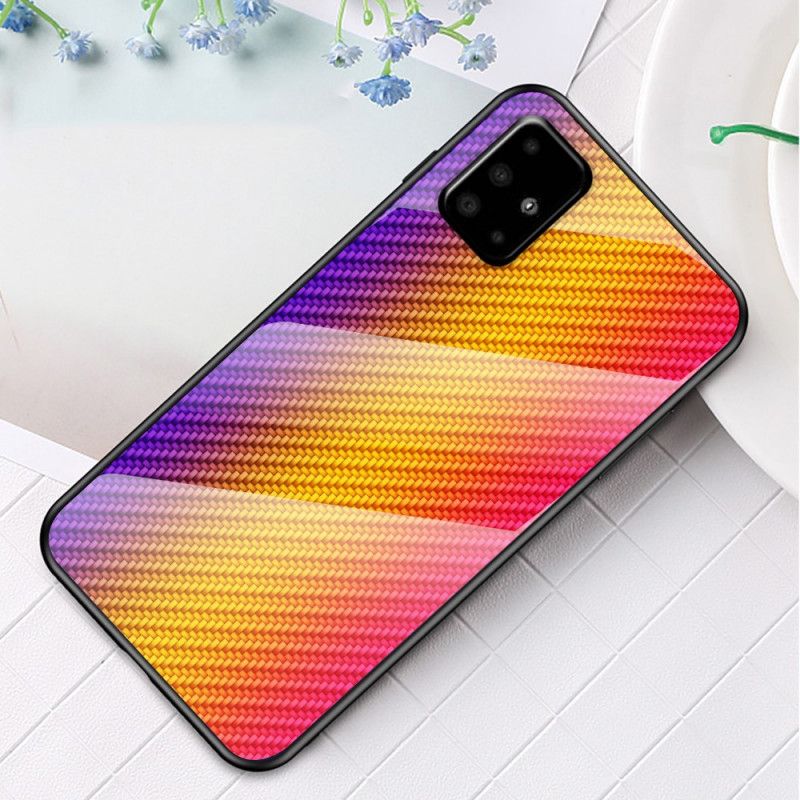 Coque Samsung Galaxy A51 Verre Trempé Fibre Carbone