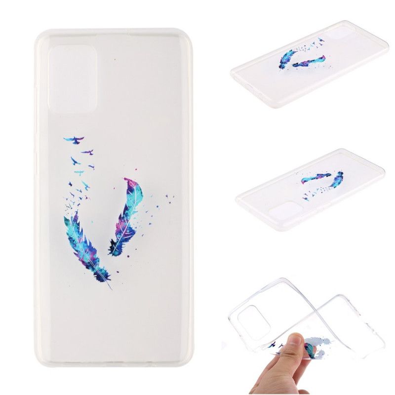 Coque Samsung Galaxy A51transparente Plumes