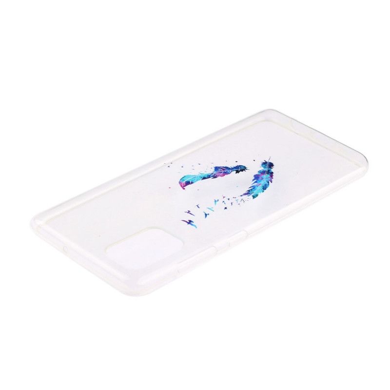 Coque Samsung Galaxy A51transparente Plumes