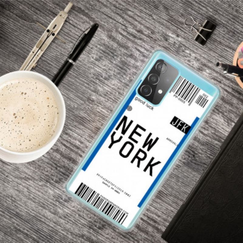 Coque Samsung Galaxy A52 4G / A52 5G / A52s 5G Boarding Pass to New York