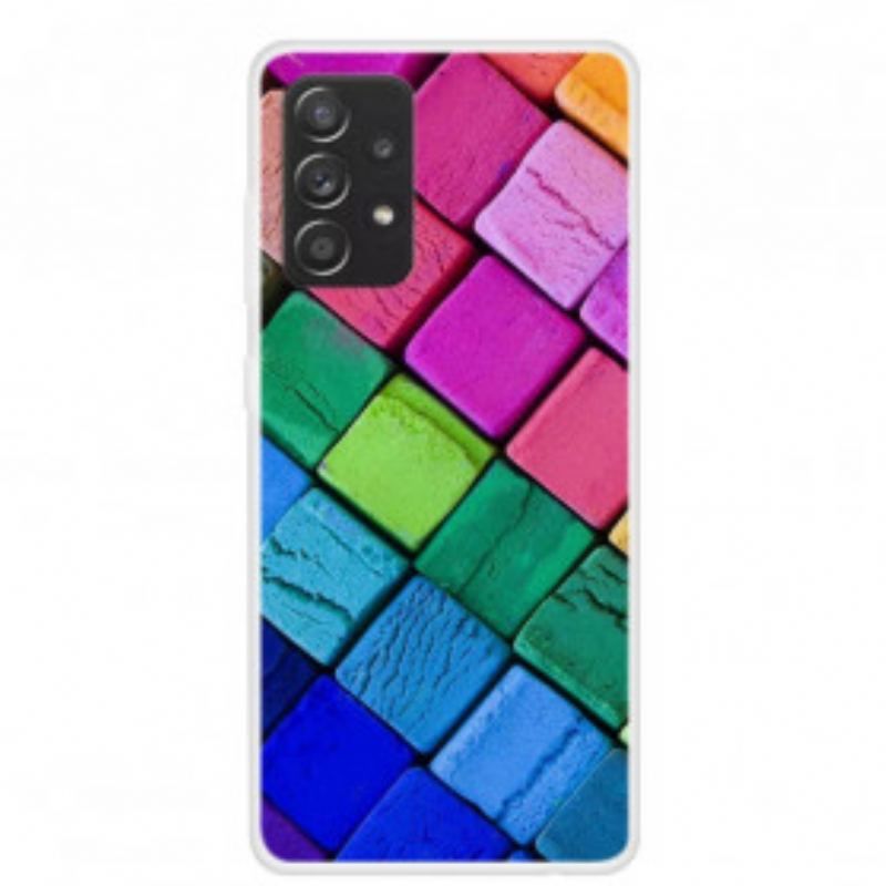 Coque Samsung Galaxy A52 4G / A52 5G / A52s 5G Cubes Colorés