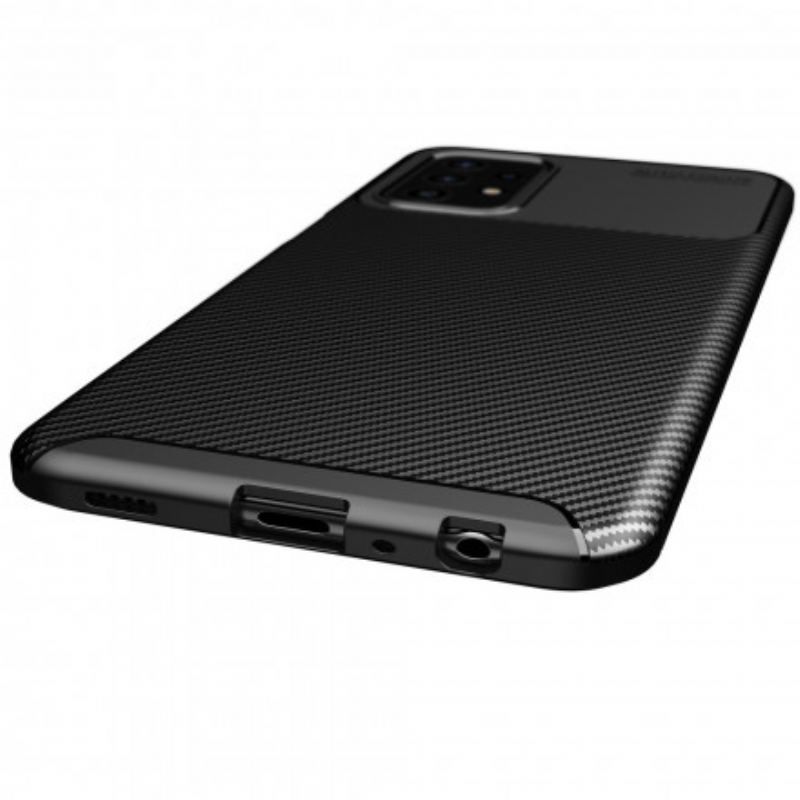 Coque Samsung Galaxy A52 4G / A52 5G / A52s 5G Flexible Texture Fibre Carbone