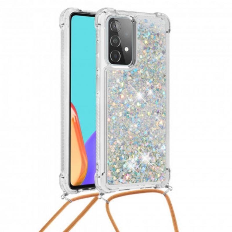 Coque Samsung Galaxy A52 4G / A52 5G / A52s 5G Paillettes avec Cordon