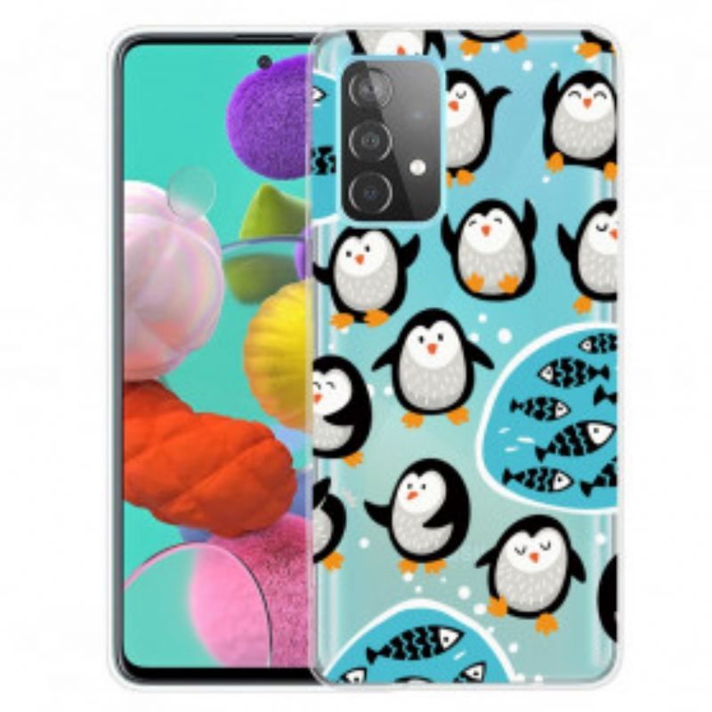 Coque Samsung Galaxy A52 4G / A52 5G / A52s 5G Pingouins et Poissons