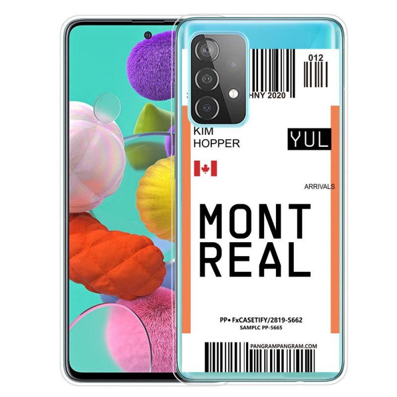 Coque Samsung Galaxy A52 4g / A52 5g Boarding Pass To Montreal