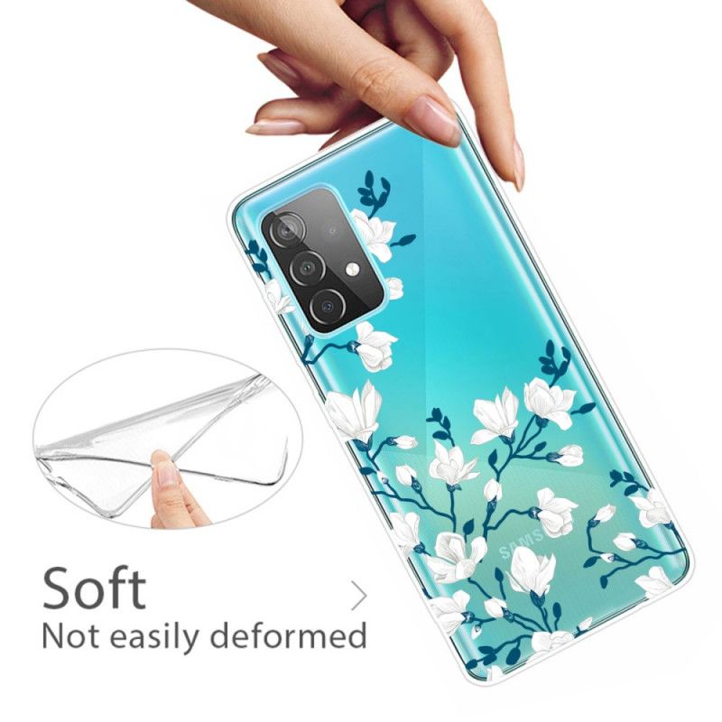 Coque Samsung Galaxy A52 4g / A52 5g Fleurs Blanches