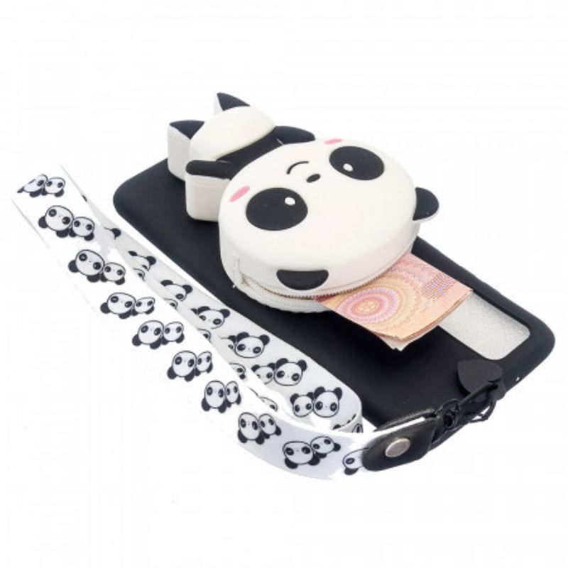 Coque Samsung Galaxy A53 5D Panda 3D avec lanière Mousqueton