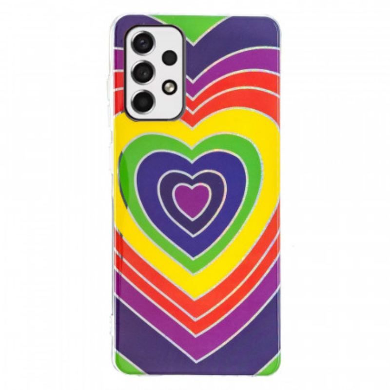 Coque Samsung Galaxy A53 5G Coeur Psychédélique