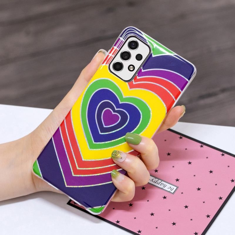 Coque Samsung Galaxy A53 5G Coeur Psychédélique