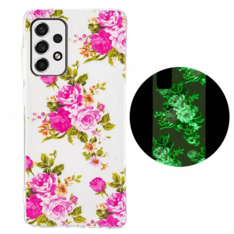 Coque Samsung Galaxy A53 5G Fleurs Liberty Fluorescente