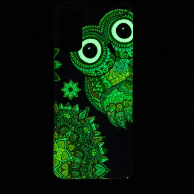 Coque Samsung Galaxy A53 5G Hibou Mandala Fluorescente