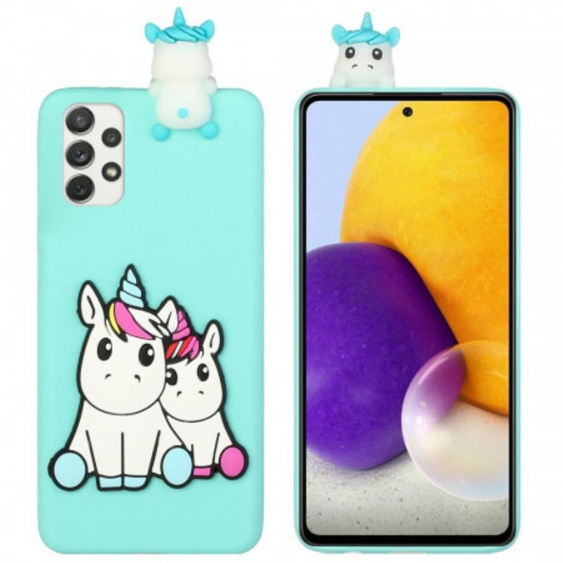 Coque Samsung Galaxy A53 5G Licornes 3D