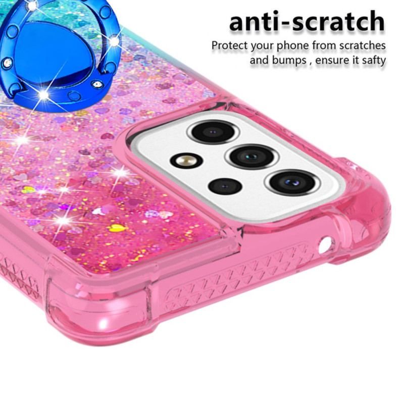 Coque Samsung Galaxy A53 5G Paillettes Anneau-Support