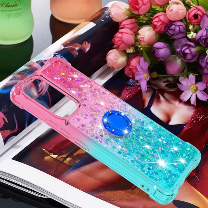 Coque Samsung Galaxy A53 5G Paillettes Anneau-Support
