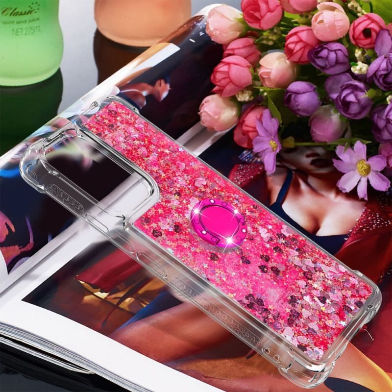 Coque Samsung Galaxy A53 5G Paillettes avec Anneau-Support