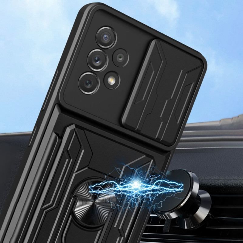 Coque Samsung Galaxy A53 5G Porte-Carte et Protège-Lentilles Design