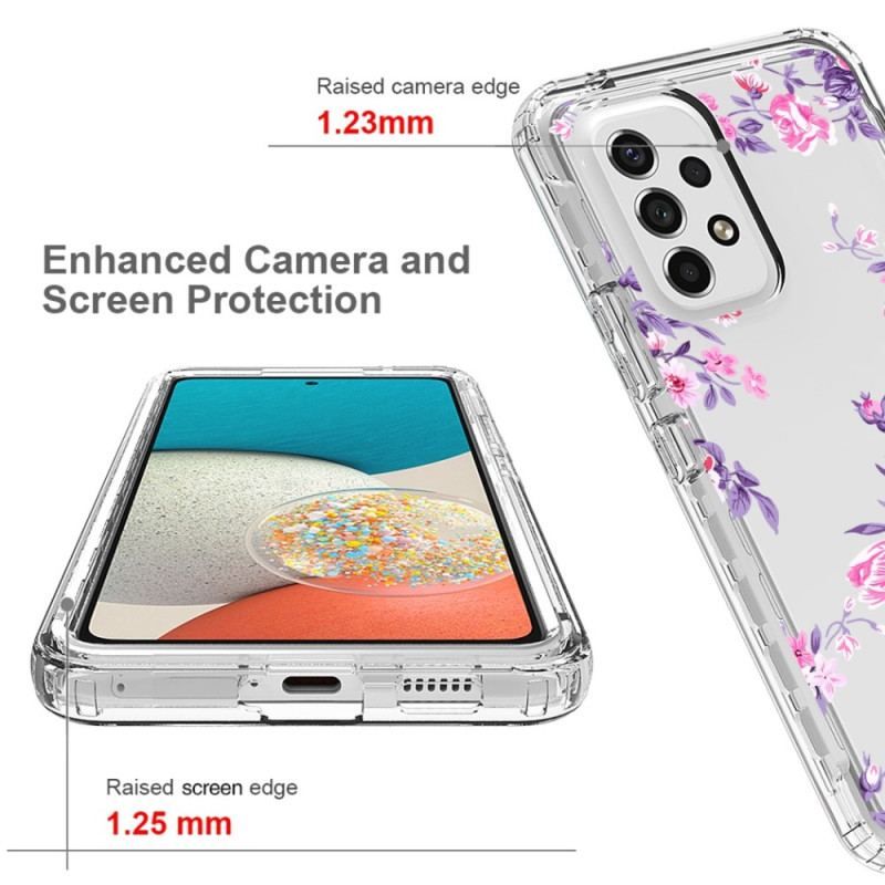 Coque Samsung Galaxy A53 5G Transparente Fleurs