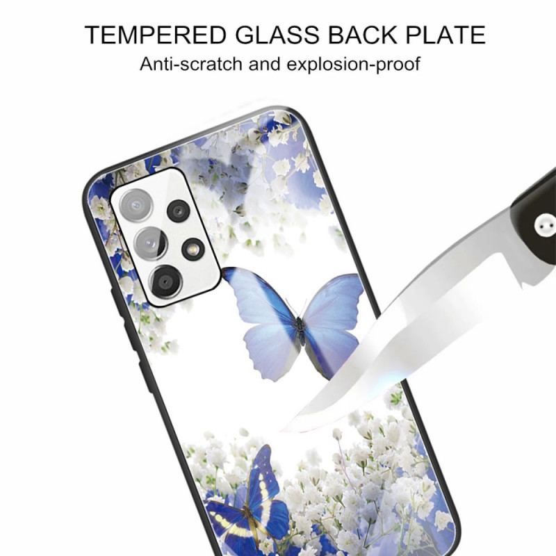 Coque Samsung Galaxy A53 5G Verre Trempé Papillons Design